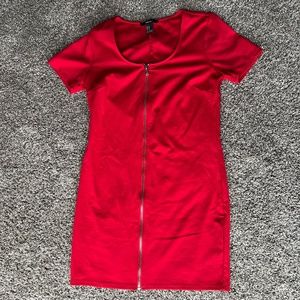 Forever 21 - Red dress with zipper  - M